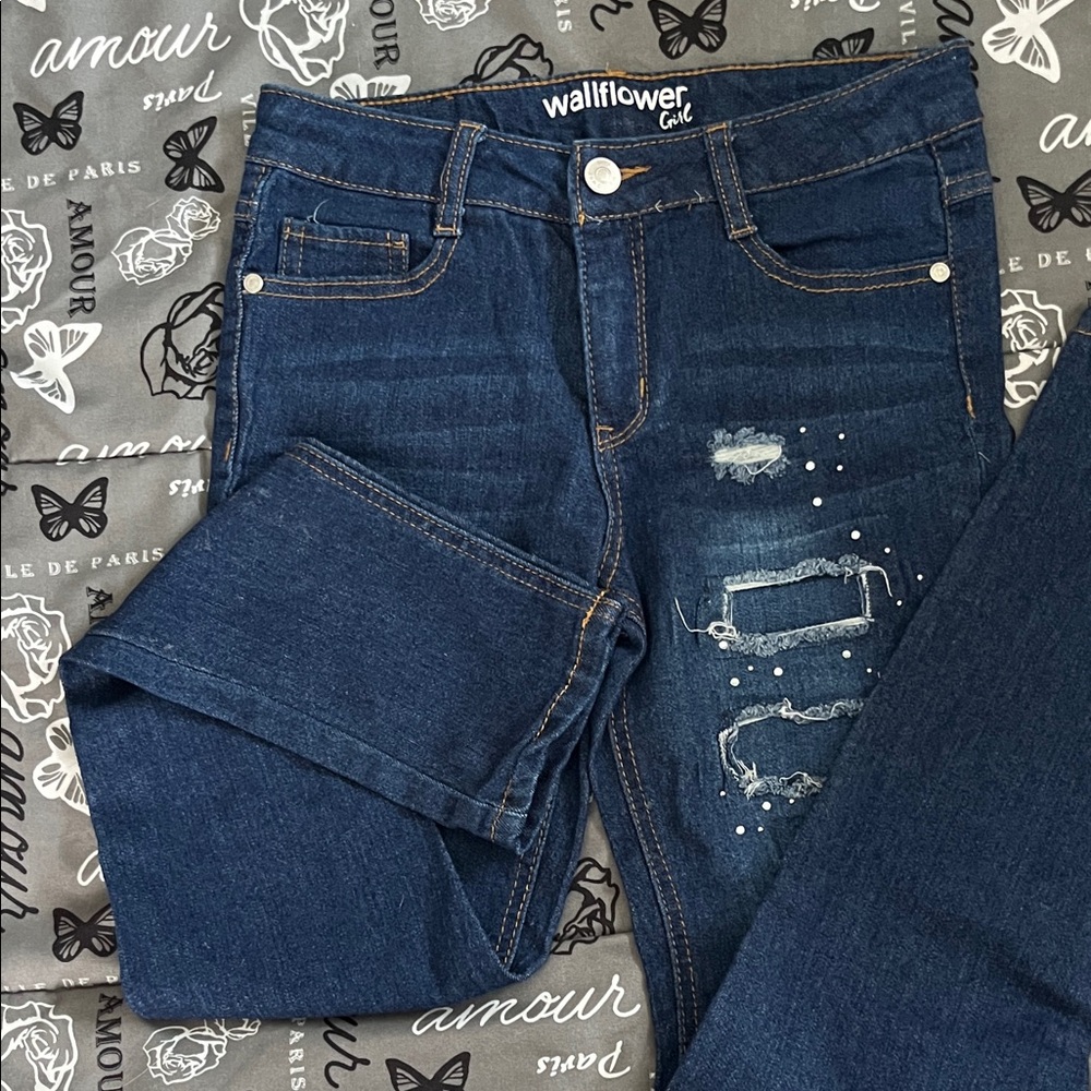 Wallflower Kid’s Dark Blue Straight Leg Jeans